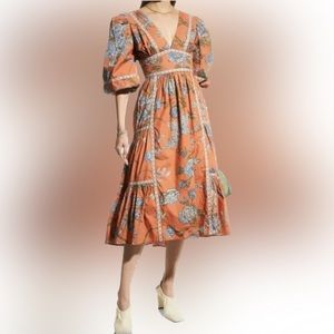 House of Harlow 1960 Floral Wanda Orange Maxi Dress